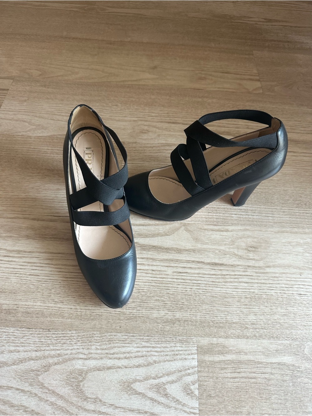 Prada Black Strappy Pumps - Picture 2 of 7